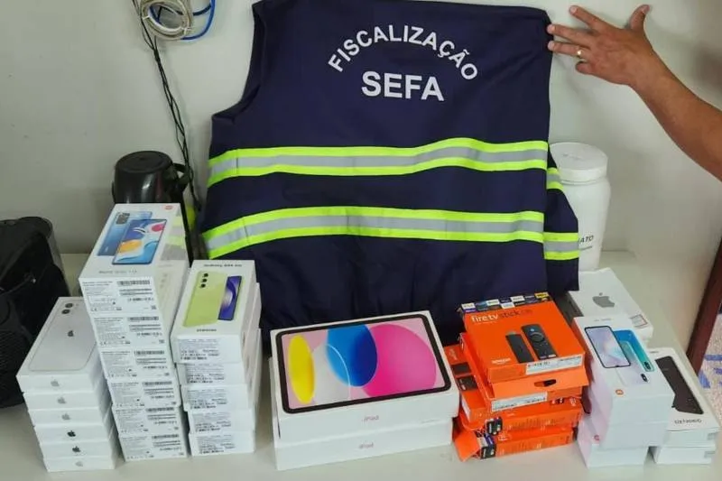 Carga de eletrônicos é apreendida pela Sefa em Conceição do Araguaia