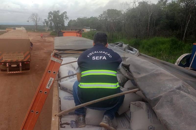 Sefa apreende 50 mil quilos de fécula de mandioca em Novo Progresso
