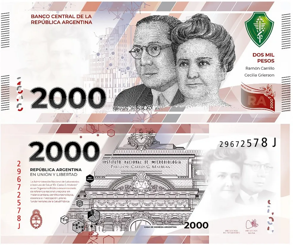 Argentina lança cédula de 2 mil pesos em meio à escalada da inflação