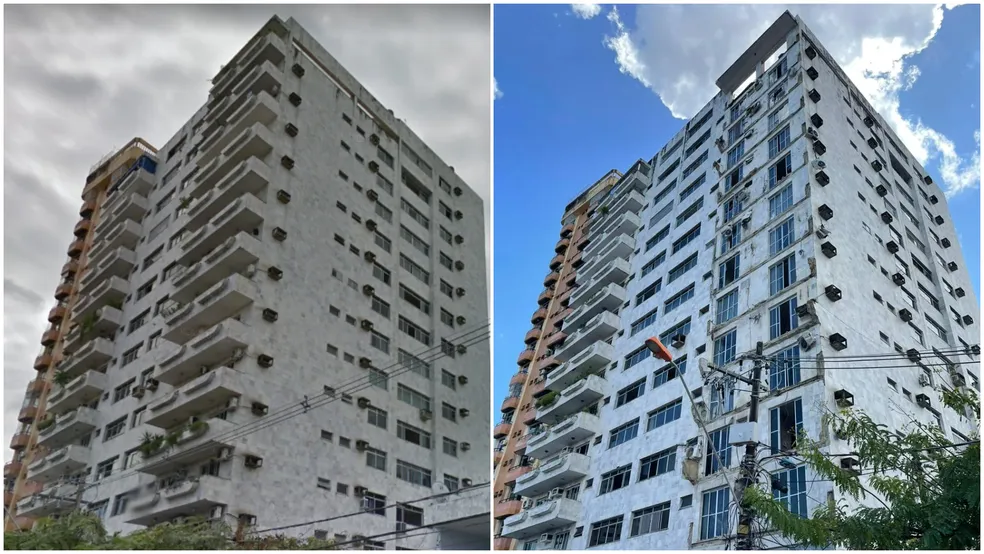 Prédio residencial é todo evacuado após 13 sacadas desabarem