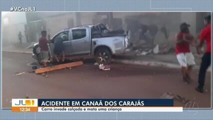 Carro invade calçada e atropela crianças em Canaã dos Carajás; uma menina morreu
