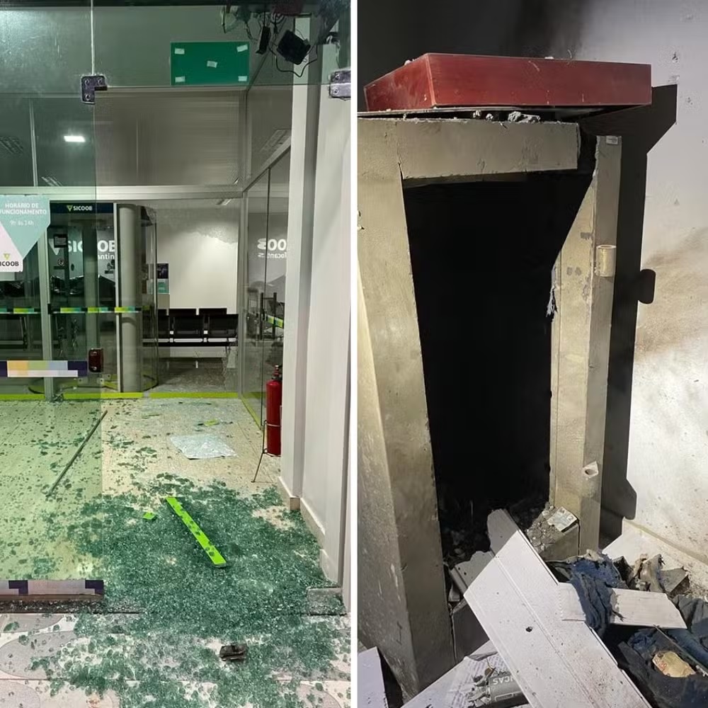 Criminosos explodem agência bancária e furtam cofre em Barrolândia