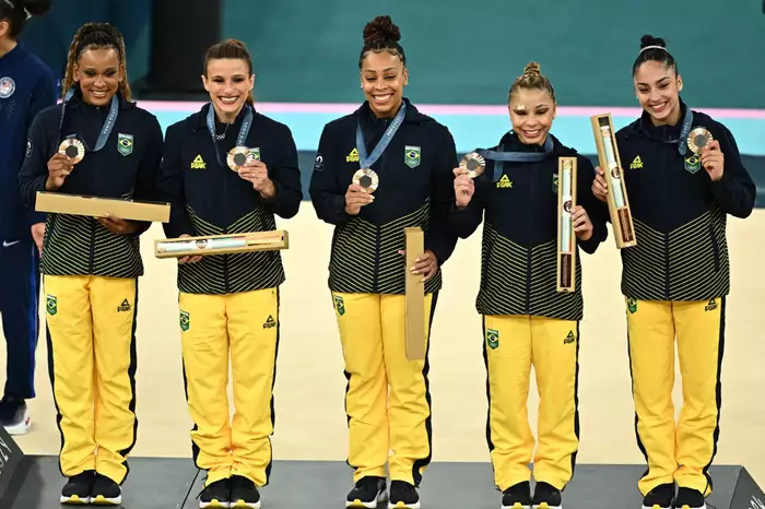 Em resultado histórico, Brasil é bronze por equipes na ginástica nas Olimpíadas 2024