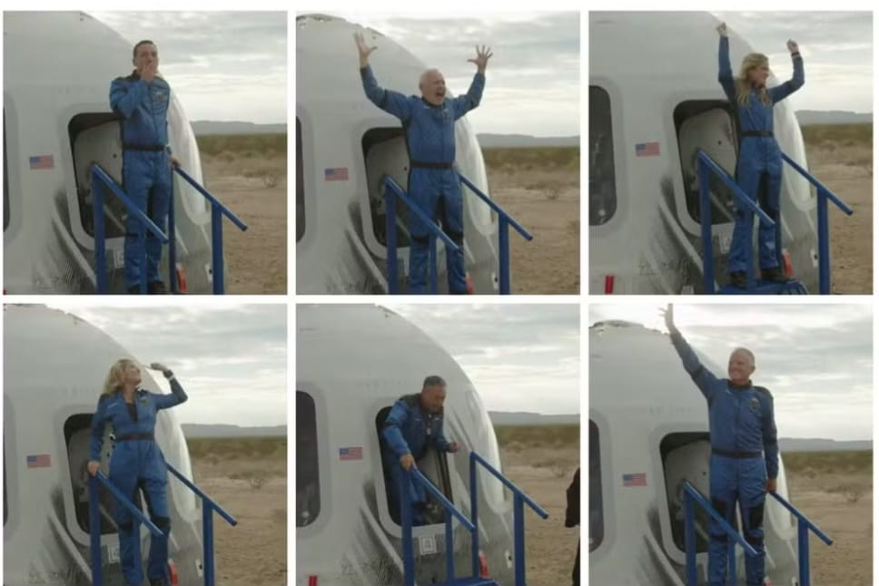 Blue Origin, de Bezos, lança com sucesso seu 8º voo com passageiros para turismo espacial