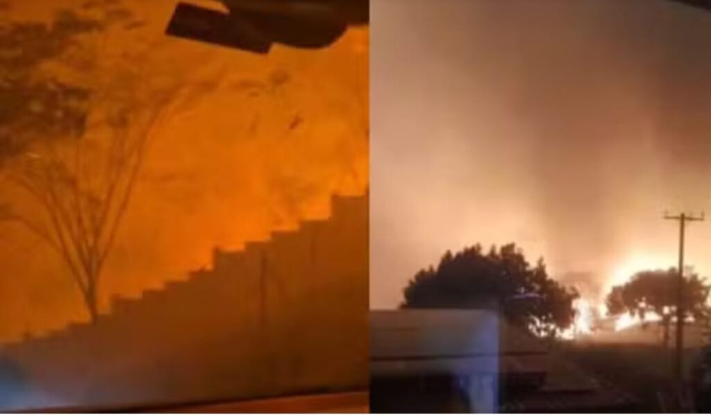 Incêndios no interior de SP retiram famílias de casas, escurecem céu e cancelam voos