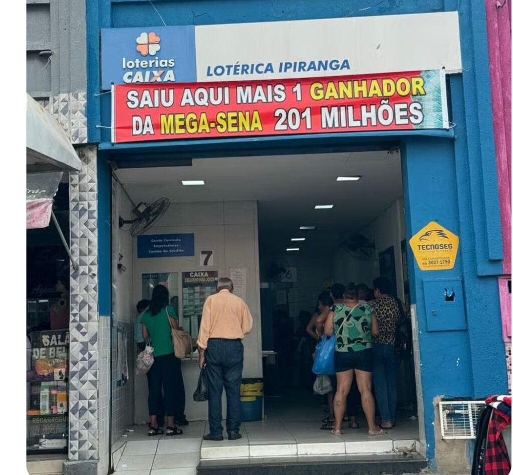 No MT, lotérica onde bilhete de R$ 5 levou a prêmio de R$ 201 milhões tem alta de clientes após sorteio