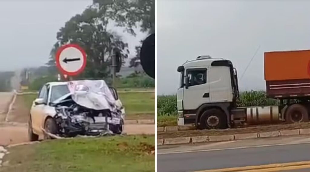 Em GO, Acidente entre carreta e carro de prefeitura mata motorista e pacientes que seriam levados para tratamento