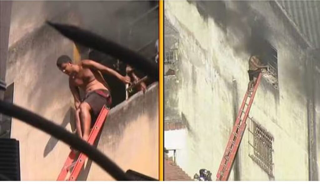 Incêndio atinge fábrica com 100 pessoas dentro no Rio