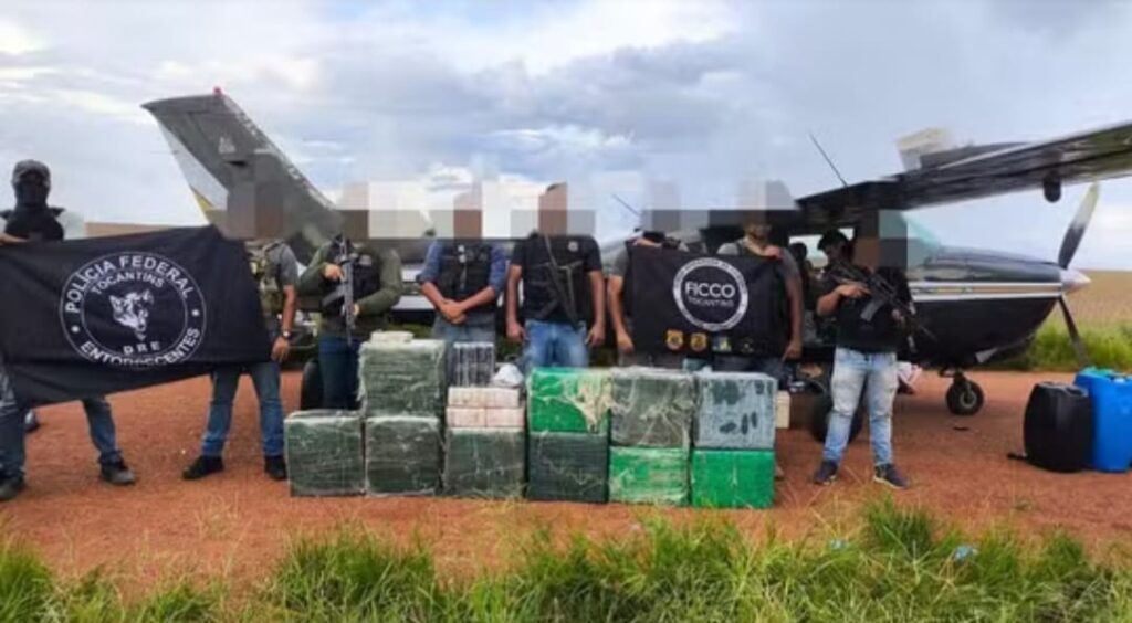 Droga apreendida em avião seria distribuída para cidades do Tocantins, Goiás e Bahia