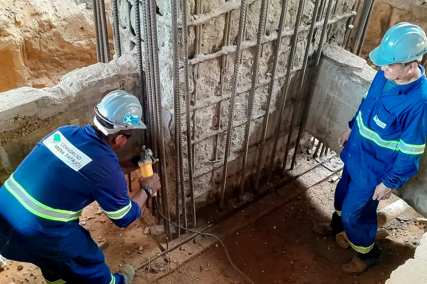 Governo do Pará avança nas obras de reconstrução do Estádio Colosso do Tapajós, em Santarém