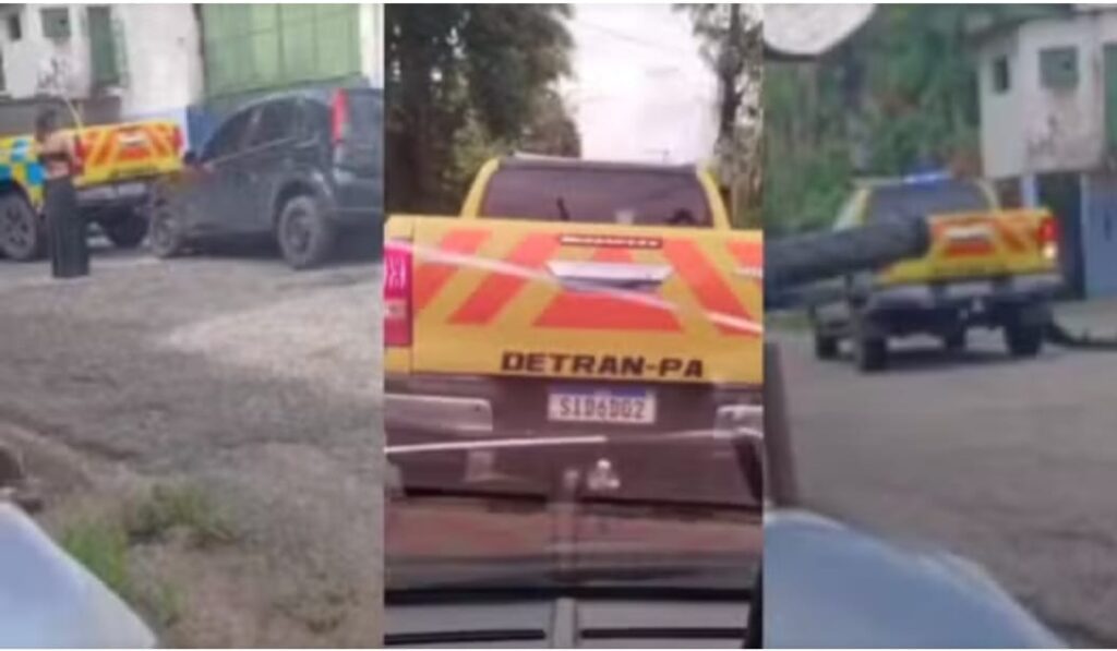 Detran do Pará afasta agente que bateu viatura no carro de motorista que se recusou a pagar suborno