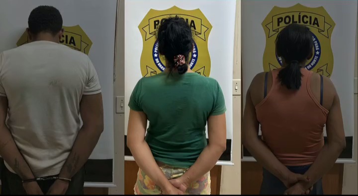 Trio é preso com maconha, cocaína e pedras de crack em Água Azul do Norte