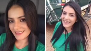 Coletora de lixo chama atenção da web pela beleza durante o trabalho em Goiânia