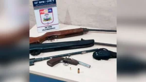 PM encontra armamento na casa de suspeito em Conceição do Araguaia