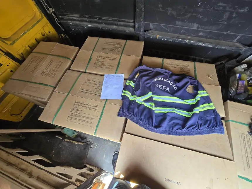 Sefa apreende R$ 317 mil em peças eletrônicas com nota fiscal irregular em Conceição do Araguaia