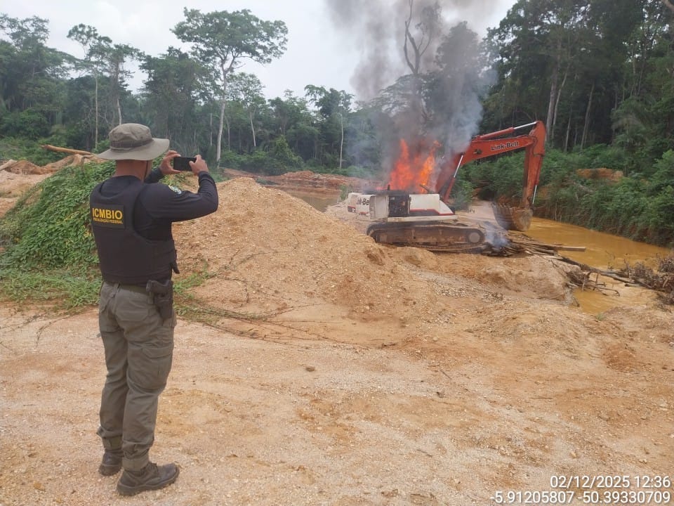 ICMBio e Polícia Militar desarticulam garimpo ilegal na APA do Igarapé Gelado, em Carajás