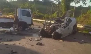 Acidente violento deixa duas vítimas fatais