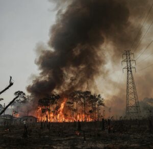 Queimadas perto da rede elétrica ameaçam fornecimento de energia e a segurança da população