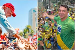No último dia de campanha, Lula e Flávio lotam ruas em atos no Rio e em BH